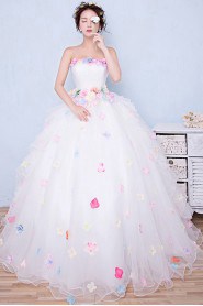 Ball Gown Strapless Organza Wedding Dress