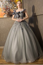 Ball Gown Off-the-shoulder Tulle Prom / Evening Dress