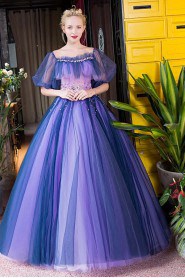 Ball Gown Off-the-shoulder Tulle Prom / Evening Dress