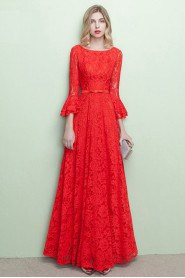 Sheath / Column Scoop Floor-length Prom / Evening Dress