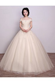 Ball Gown Off-the-shoulder Tulle Wedding Dress