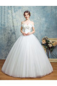 Ball Gown Strapless Tulle Wedding Dress with Sequins