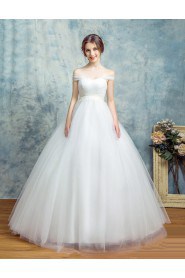 Ball Gown Off-the-shoulder Tulle Wedding Dress