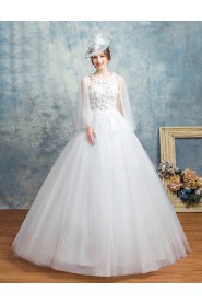 Ball Gown Halter Tulle Wedding Dress with Flower(s)