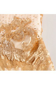 Sheath / Column Scoop Evening / Prom Dress with Beading