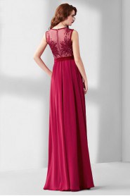 Sheath / Column Scoop Evening / Prom Dress with Beading