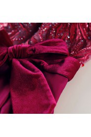 Sheath / Column Scoop Evening / Prom Dress with Beading