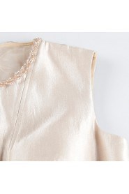 Sheath / Column Scoop Evening / Prom Dress with Embroidery