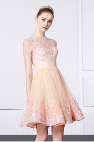 Ball Gown V-neck Evening / Prom Dress with Embroidery
