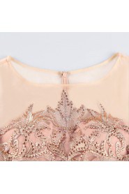 A-line Scoop Evening / Prom Dress with Rhinestone