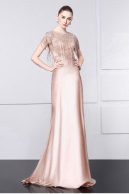 Sheath / Column Scoop Evening / Prom Dress with Beading
