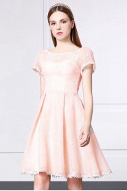 A-line Scoop Evening / Prom Dress with Embroidery