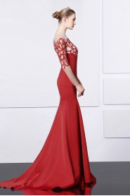 Trumpet / Mermaid Scoop Evening / Prom Dress with Embroidery