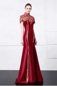 Trumpet / Mermaid High Neck Evening / Prom Dress with Embroidery