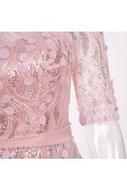 Sheath / Column Scoop Evening / Prom Dress with Beading