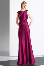 Sheath / Column V-neck Evening / Prom Dress with Flower(s)