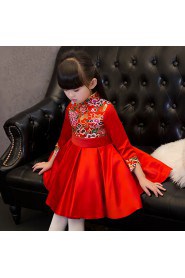 Long Sleeve A-line Flower Girl Dress