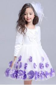 A-line Long Sleeve Flower Girl Dress