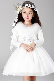 Long Sleeve A-line Flower Girl Dress