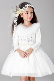 Long Sleeve A-line Flower Girl Dress