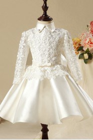 A-line Long Sleeve Flower Girl Dress